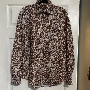 Daniel Ellissa Brown Casual Button Down Shirt
